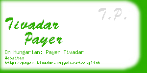 tivadar payer business card